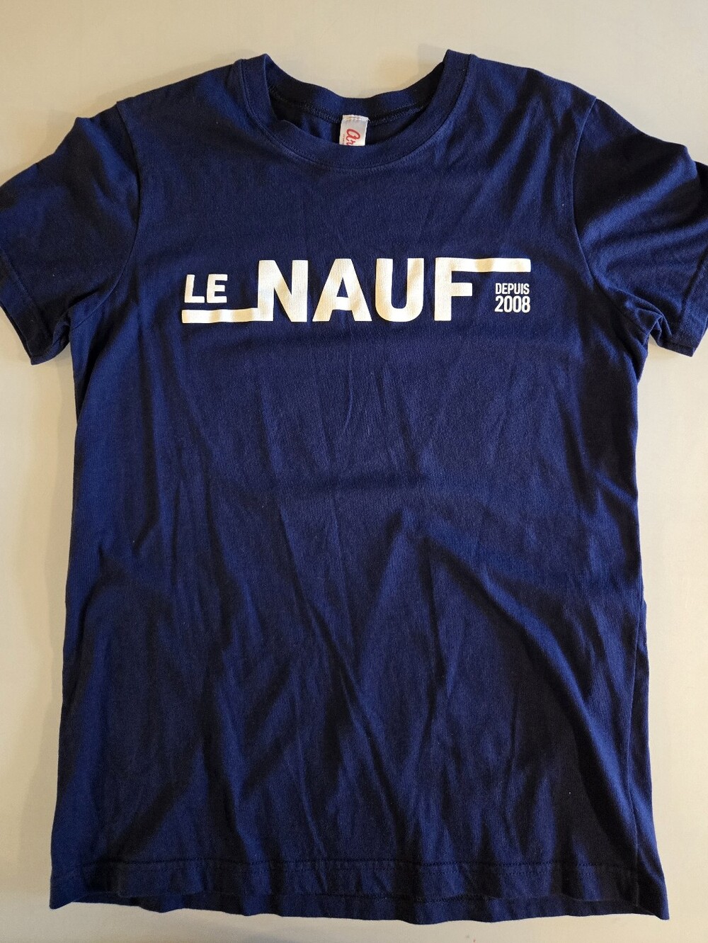 Le Nauf T-Shirt Made in Quebec Navy M Fits Small